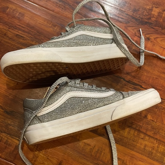 Old Skool Vans Silver Glitter Womens - Picture 8 of 9
